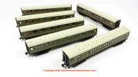 2P-014-010 Dapol Maunsell High Window 6 Coach Set number 456 in SR Lined Olive Green livery